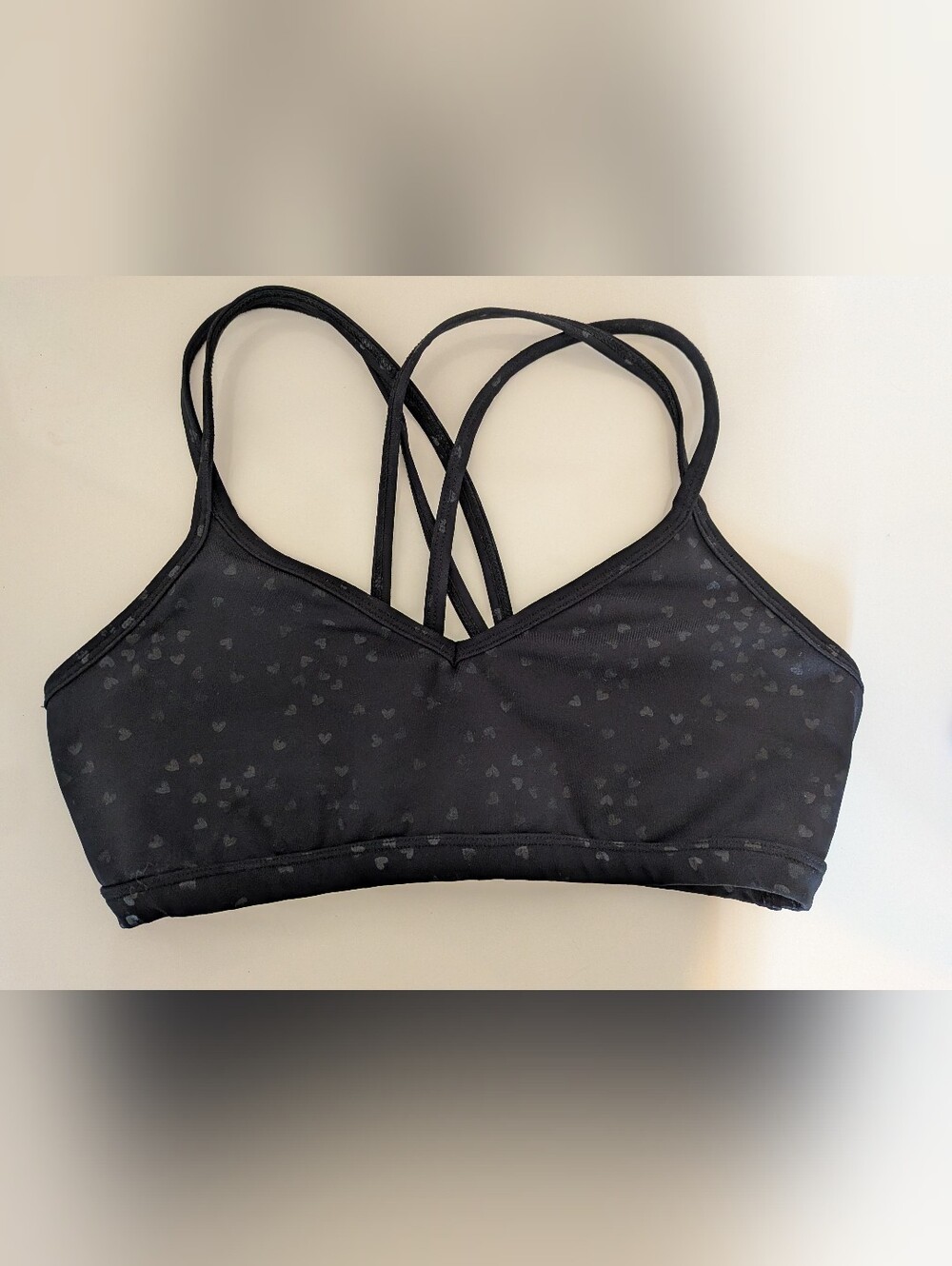 Beyond Yoga Hearts PowerShine Double Back Bra